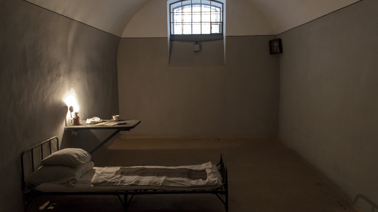 empty prison bed