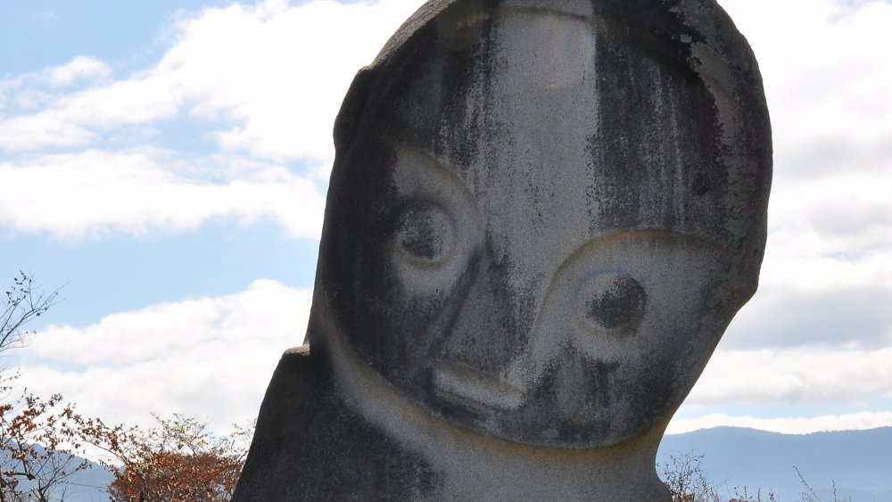 Stone statue, Bada Valley, Sulawesi, Indonesia