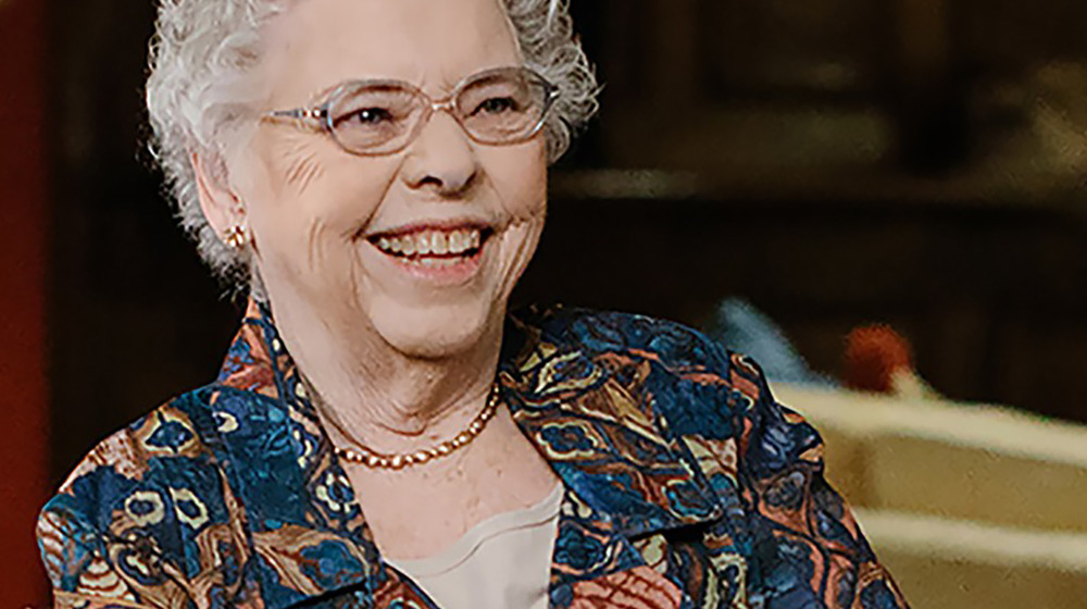 Joanne Rogers smiling in interview