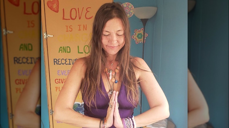 Amy Carlson prayer pose
