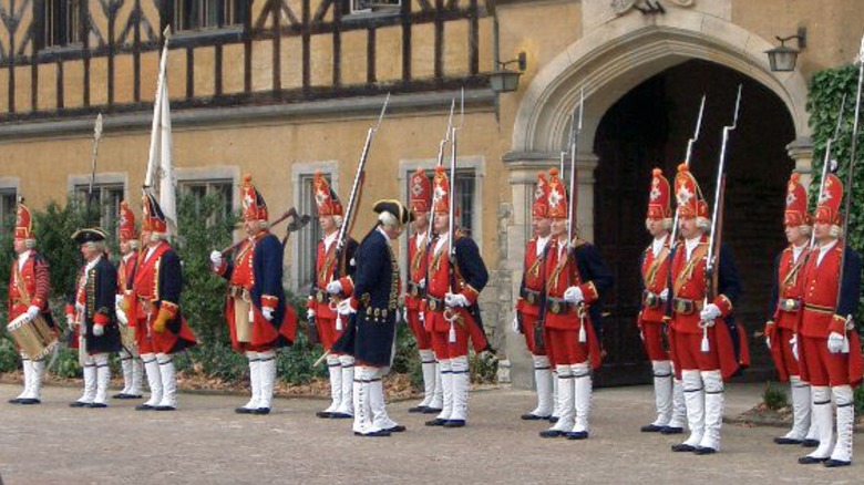 re-enactment of the Potsdam Giants in their regalia