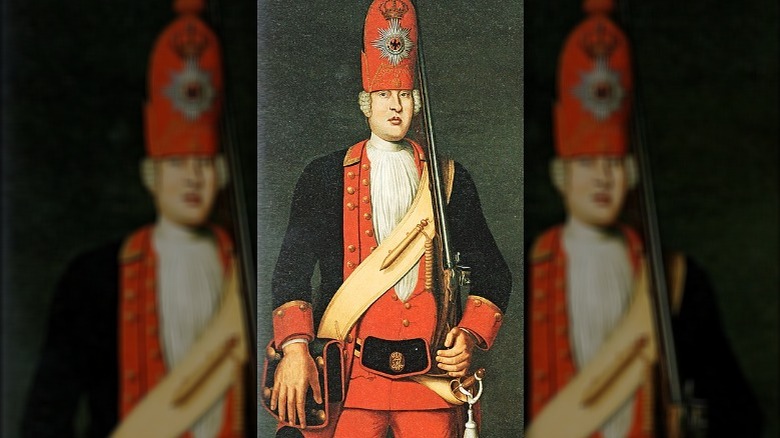 Russian soldier serving in the Potsdam Giants