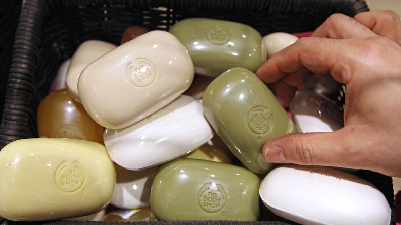 Basket of soap bars