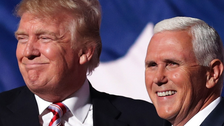 Donald Trump Mike Pence smiling