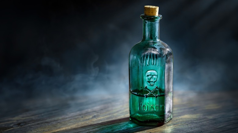 stock image of poison bottle