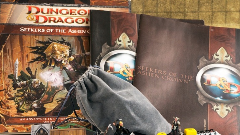 Dungeons and Dragons book and accessories