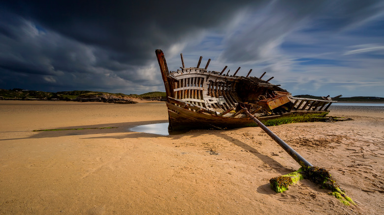 Shipwreck washed ashore
