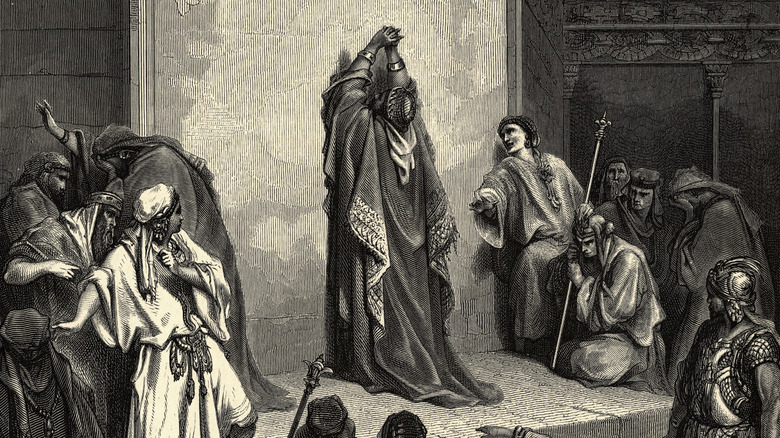 David mourning Absalom by wall