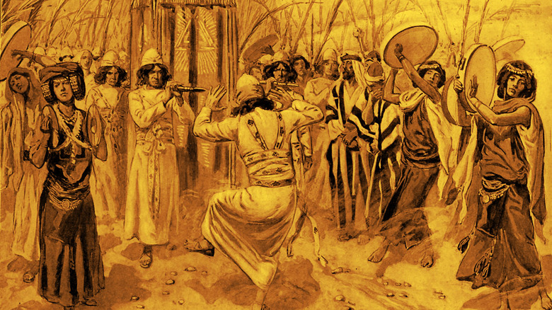 David dancing before the ark