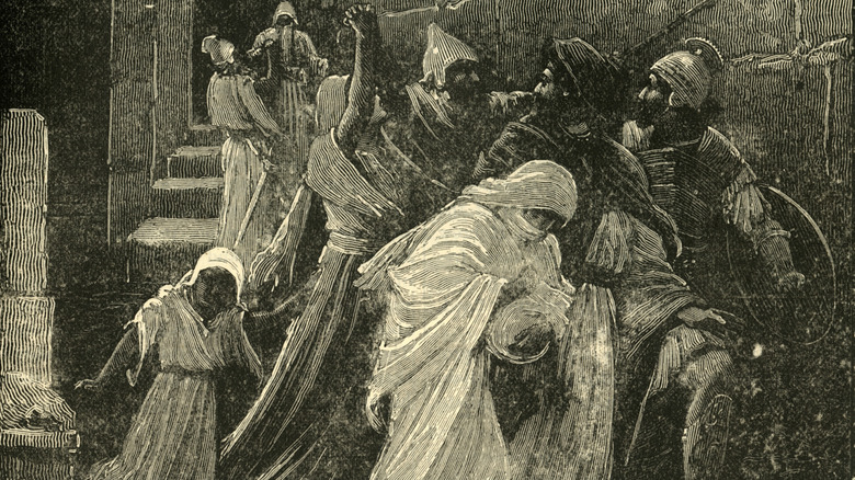 19th century illustration of Zedekiah fleeing Jerusalem