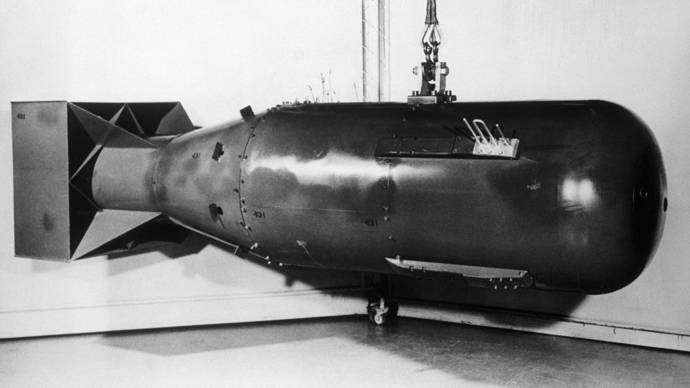 The "Little Boy" atomic bomb.