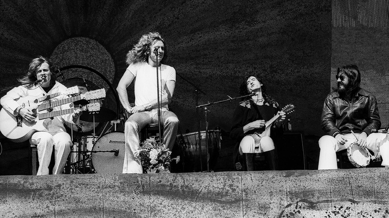 Led Zeppelin on stage