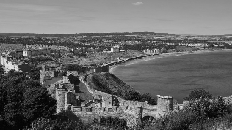aerial view of Scarborough England