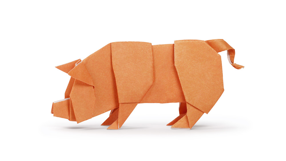 Origami pig
