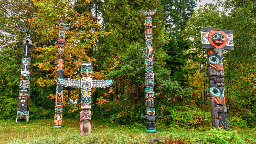 Totem poles, Stanley, British Columbia