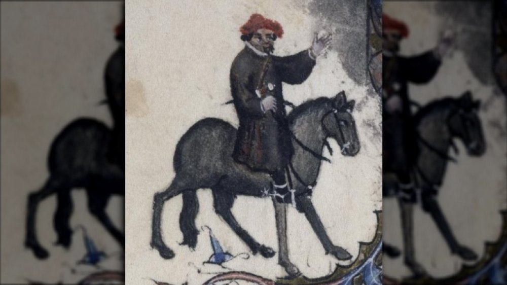 The Shipman in the Ellesmere manuscript of Geoffrey Chaucer's Canterbury Tales