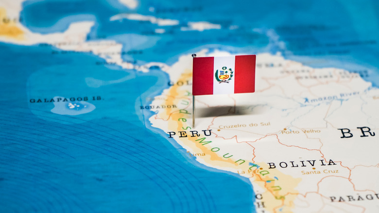 peru on a map