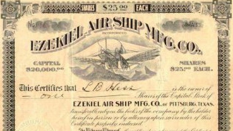 Stock Bond for Ezekial Airship