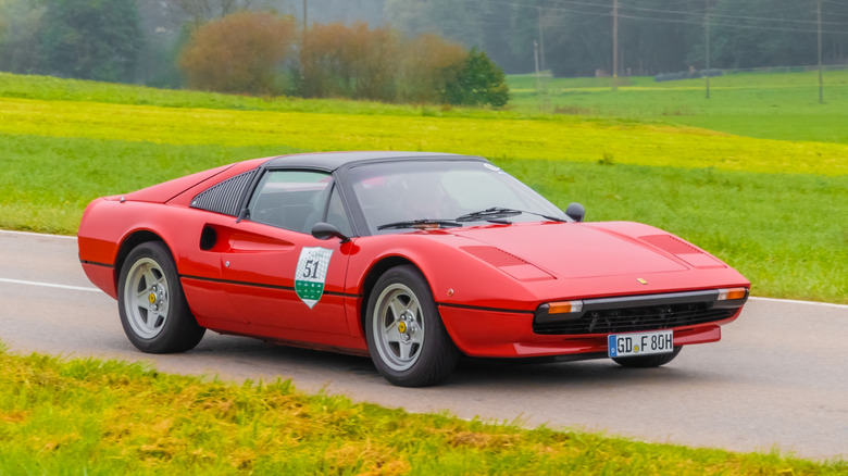 1980 Ferrari 308 GTS on the road