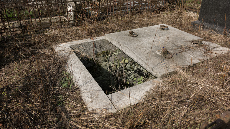 empty grave site