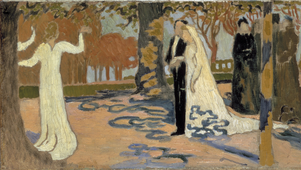 painting of wedding procession