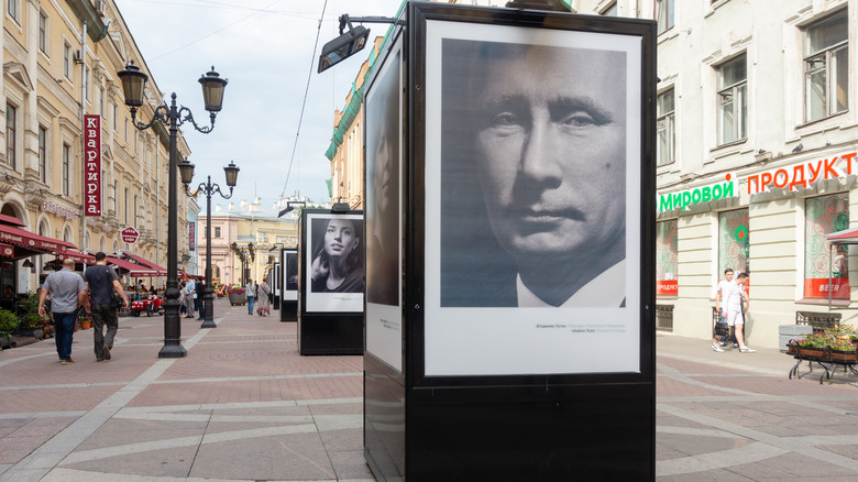Vladimir Putin poster in St. Petersburg