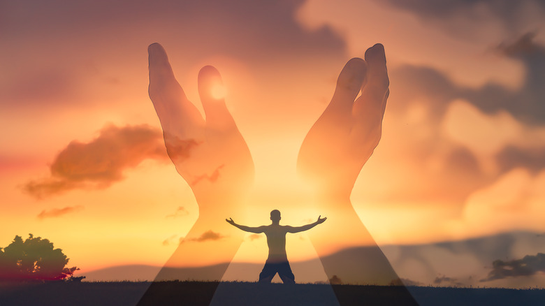 folded hands in prayer