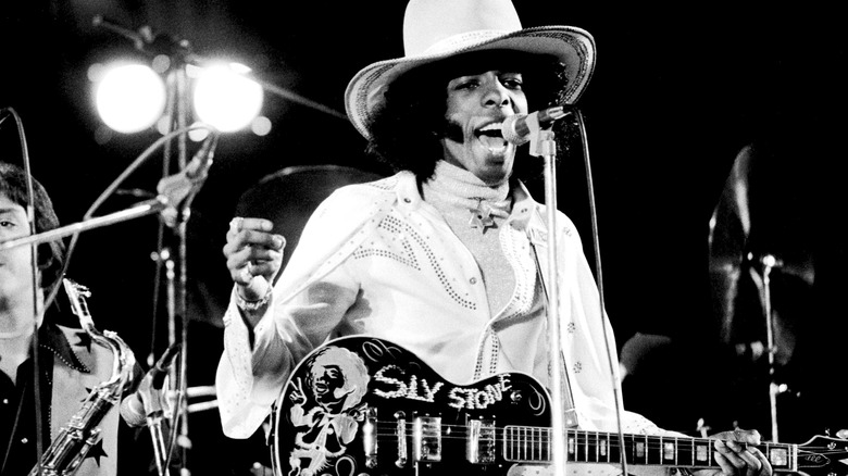 Sly Stone performing in 1975