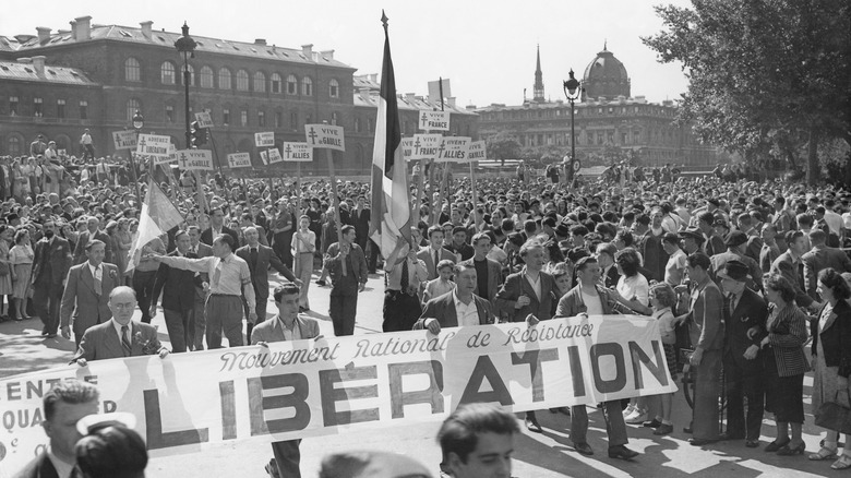 celebrating the liberation of paris