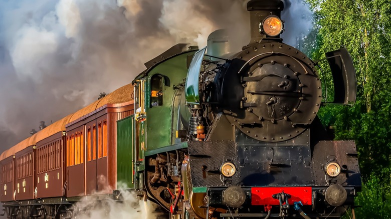 An old steam train