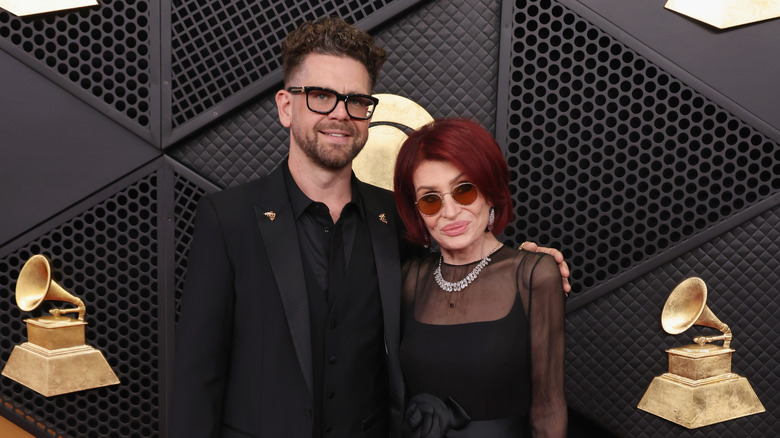Jack Osbourne and Sharon Osbourne at 2026 Grammys