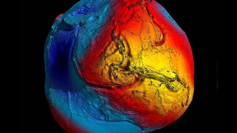 Earth geothermal map