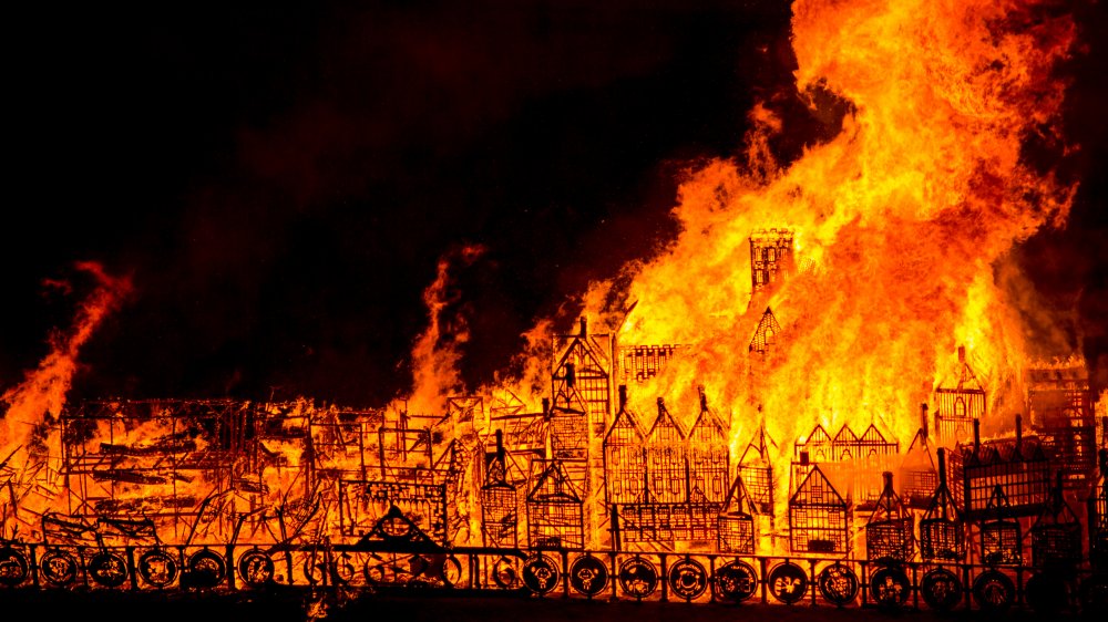 burning skyline