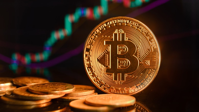 Illustration of physical bitcoin