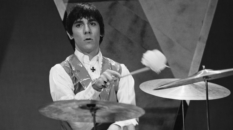 Keith Moon drumming for The Who in the 1960s