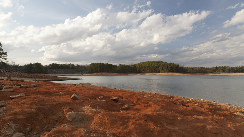 Lake lanier during drought