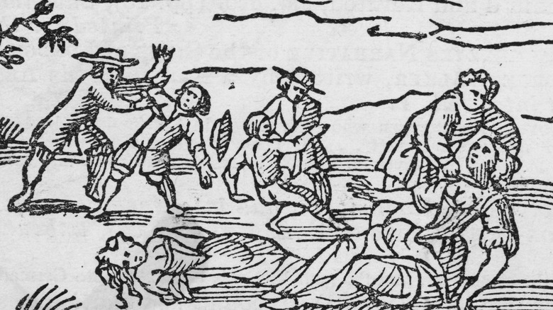 Protestant settlers are massacred by Catholics
