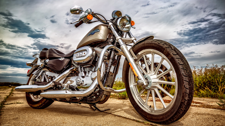 Harley-Davidson on a desert road
