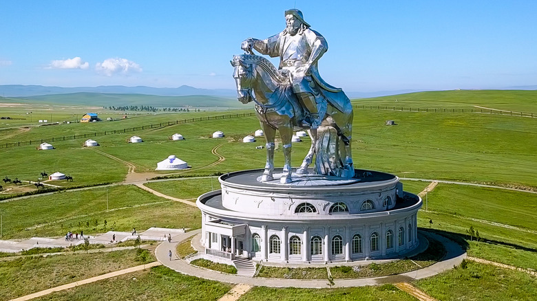 Statue of Genghis Khan dominates landscape