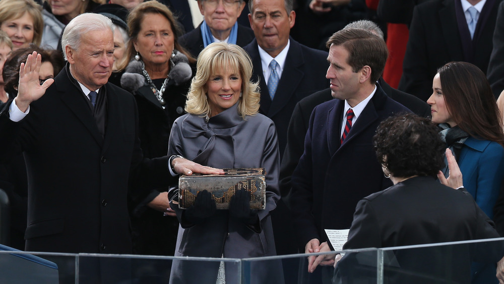 Biden swearing on family Bible