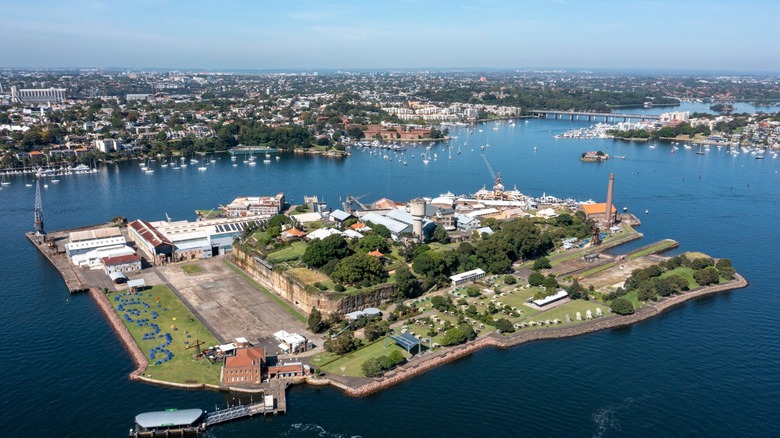 arial view of Cockatoo Island