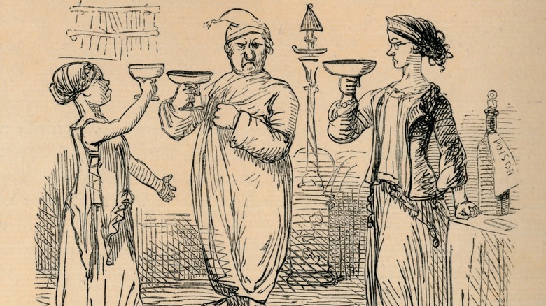 Mithridates drinking poison