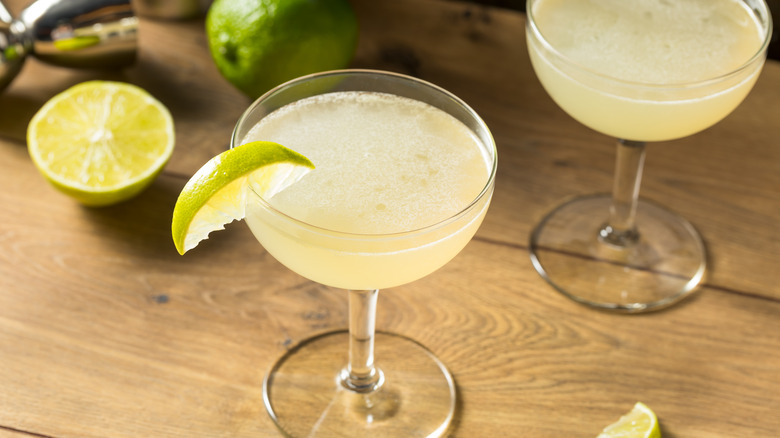 Daiquiris on a wood table