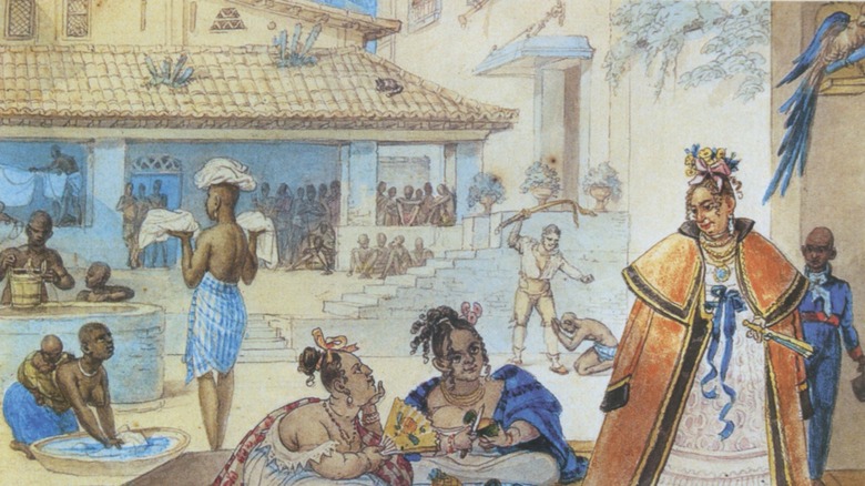 Jean-Baptiste Debret: Interior de uma casa cigana (gipsy's house), 1820 painting