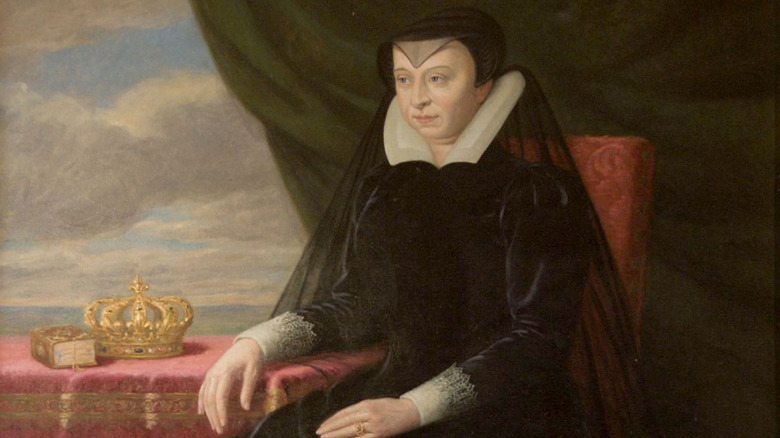 Painted portrait of Catherine de Medici.