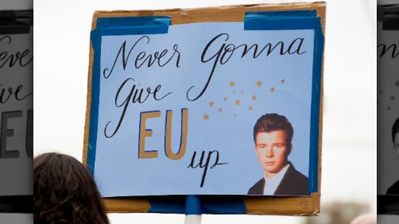 rick astley sign