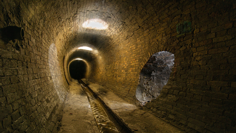 Old brick sewer tunnel