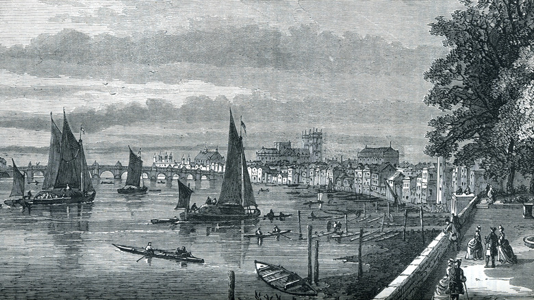 The river Thames in the 1800s