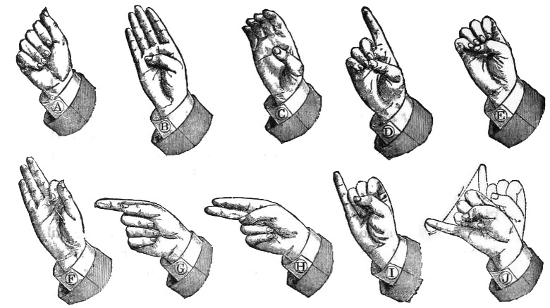 Sign alphabet from 1918 manual