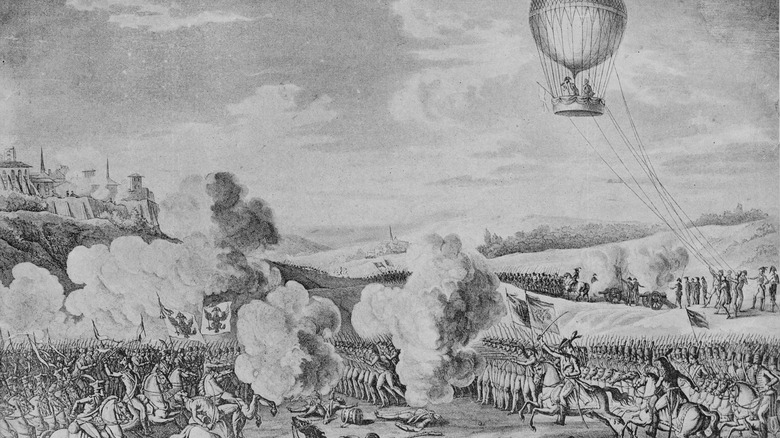 Spy balloon hovers over Battle of Fleurus